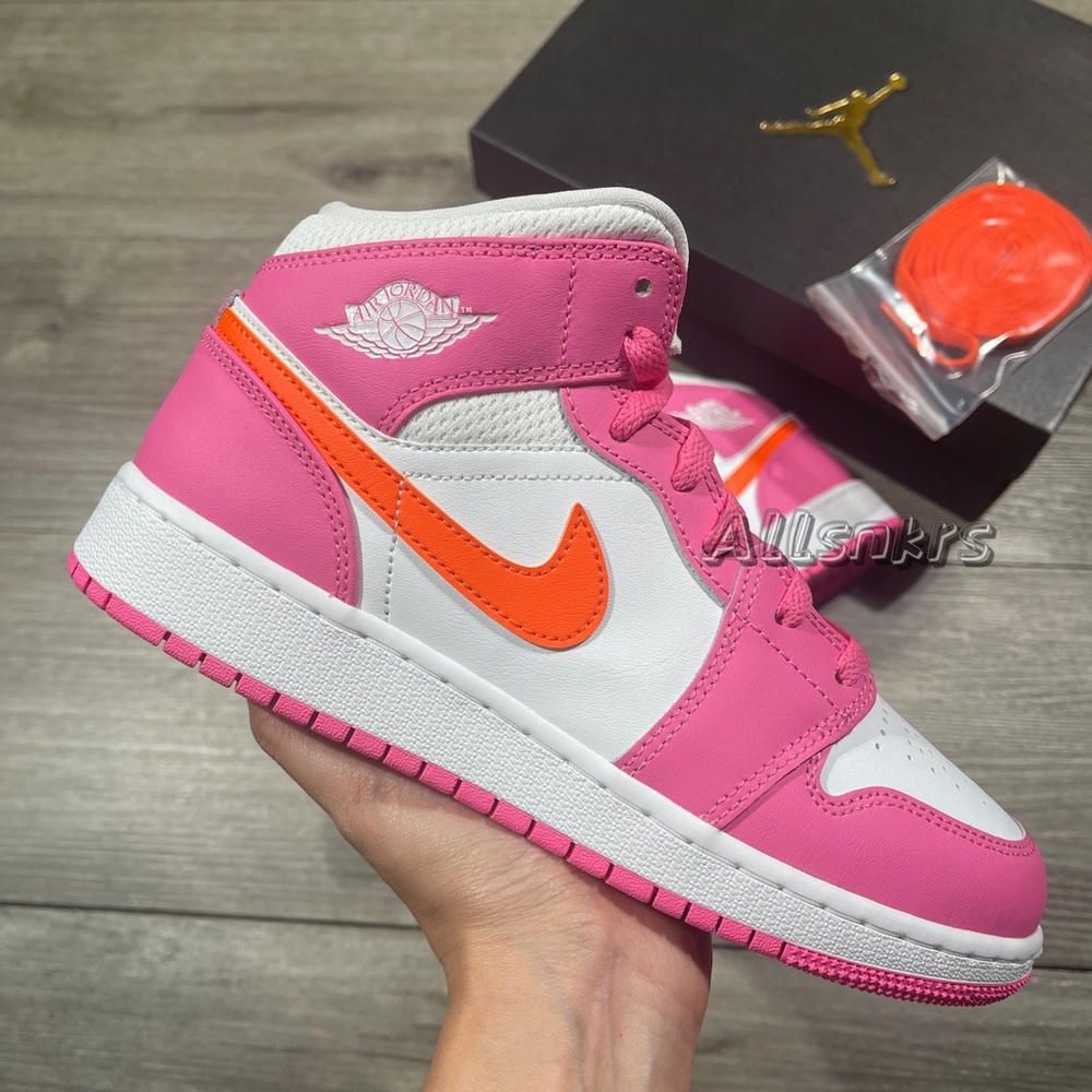 Air Jordan 1 Mid Pink Orange